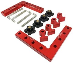 90 Degree Positioning Squares with 4 Clamps, 5.5″ x 5.5″ Sturdy Aluminum Allo…