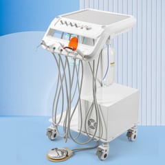 AZDENT Portable Dental Delivery Unit with Air Compressor Syringe Suction 4Holes