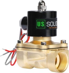 U.S. Solid 1″ Brass Electric Solenoid Valve 24V AC Air Water Oil Fuel N/C