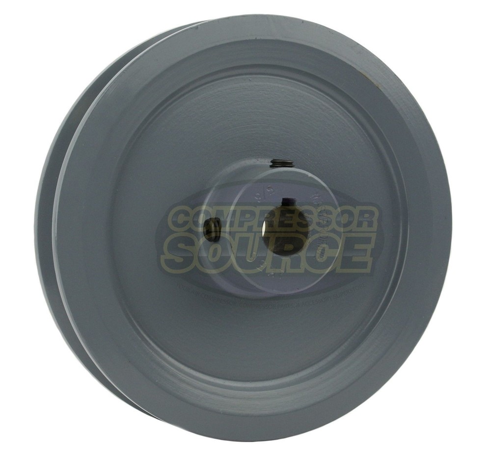 Cast Iron 5″ Single Groove Pulley V Style B Belt 5L for 5/8 Inch Keyed Shaft