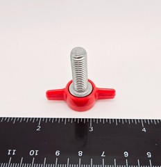 M8 x 1.25mm Thumb Screw T Bolts Red Tee Wing Plastic Clamping Knob 8mm 4-12 Pack