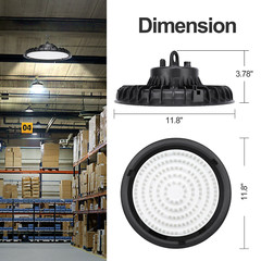 4Pack 200W UFO LED High Bay Light GYM Workshop Warehouse Facility Lighting 6000K