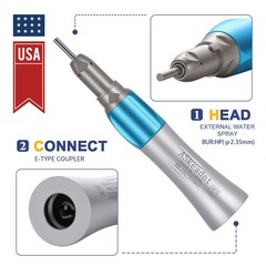 Dental 1:1 Straight Handpiece 20°Angle Head Surgical Low Speed Handpiece