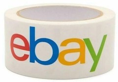 2 Rolls 2″ x 75 yds Official eBay Branded Packaging Packing Package Carton Tape