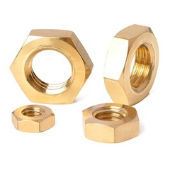 M0.8 M1 M1.2 M1.4 1.6 2 2.5 M3 3.5 4 5 6 BRASS NUTS HEX FULL NUT BRASS – DIN 934