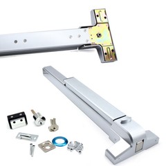 Door Push Bar Panic Exit Device Lock Hardware Latches for 30-36 Inch Single Door