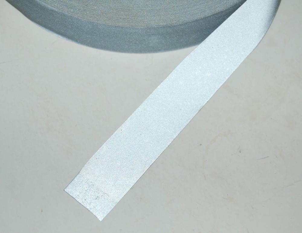 King Tech 8001-1 Reflective Sew On Safety Fabric Strip 1in x 30ft Silver Gray