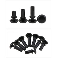 fit for Hole Dia 2mm 3mm 4mm 5mm 6mm Black Plain Nylon Rivets Plastic Snap Rivet