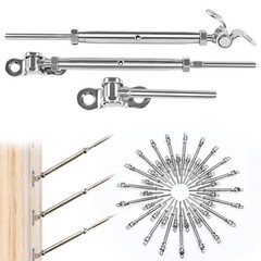 Muzata Cable Railing Kit 1/8″ Swage Toggle Turnbuckle Hardware T316 CK07