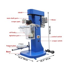220V 370W Laboratory Flotation Machine 1.5L Single Cell Mineral Processing Equip