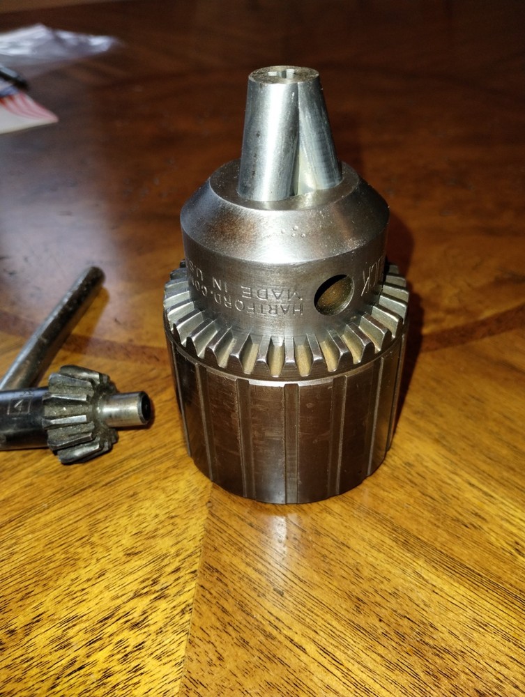 JACOBS No 36, w/ NEW 3/16-3/4″ JAWS INSTALLED, CLEAN and SMOOTH, KEY, VGU COND