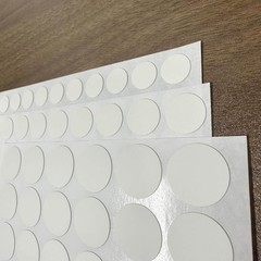 3 Sheets 290 Pcs Screw Hole Cover Stickers, 12 mm/15 mm/21 0.5 inches, White