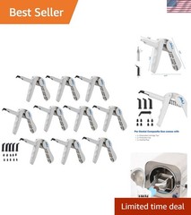 Ergonomic 10 Pack Dental Composite Dispenser Guns with 50 Unidose Tips Included