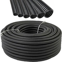 Electriduct 2″ Polypropylene Non-Slit Wire Loom Corrugated Flexible Conduit – 10