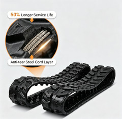 Rubber Track 180 x 72 x 37 for QH12/LRT23/H12/DM12-C and H15 Mini Excavator