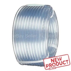 100 Feet Clear Plastic Tubing 1/4″ ID x 3/8″ OD Flexible Roll PVC Tube NEW