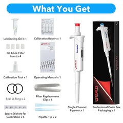 0.1ul-10ml Single Channel Pipettor Adjustable Micropipette Lab High Precision