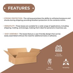 20 x 15 x 6″ Flat Corrugated Boxes, ECT-32 Brown Shipping/Moving Boxes 25 Boxes