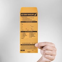 Heavyweight Key Transfer Envelopes – Secure Adhesive Mailers 4.125″x9.5″ 100Pcs