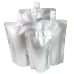 50 Silver Stand Up Beverage Drink Pouches w/ Top Spout + Funnel Various Sizes