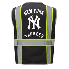 🦺⚾NY Yankees Safety Hi-Vis Vest PPE w/reflective Strip Size Adult M-5XL Black