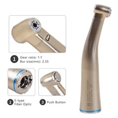 NSK Style Dental LED Optic 1:1 Contra Angle Handpiece Internal Spray E-type Dr