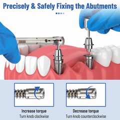 Dental Universal Implant Prosthetic Kit Torque Wrench Screw Drivers Remover 16pc