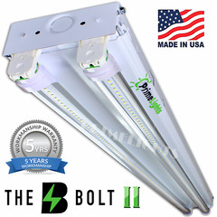 LED 4′ ft. 2 Lamp T8 Commercial Strip Shop Surface Light – BRIGHT = 2 Lamp T5HO