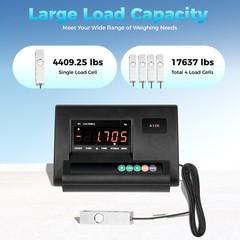 Industrial Weight Indicator 2T Capacity High Precision LCD Display Black Modern