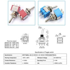 Toggle Switch 2/3/4/6/9/12 Pin 2 3 Position for Boat Car Dashboard Model Railway