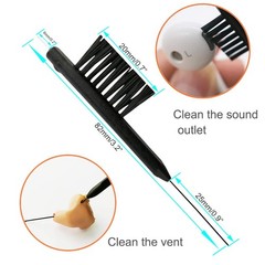8 Pieces Hearing aid Amplifier Cleaning Tools, Earbuds/Headphones Black