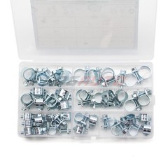 48Pcs 6 Sizes Fuel Injection Gas Line Hose Clamps Clip Pipe Clamp Kit 7mm-15mm