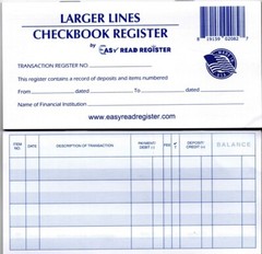 10 Larger Lines Checkbook Registers 2024-2025-2026 Calendars Check Book Bank