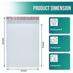 Levex – #0000 4″ x 6″ [10 Pack] Poly Bubble Mailers, Padded Envelope Mailers,…