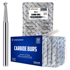 100 FG4 Round Carbide Dental Burs High Speed Handpiece Friction Grip Drill Bits