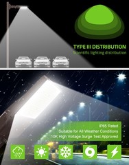 200W LED Parking Lot Light with Photocell 30000LM Commercial Shoebox Pole Lights