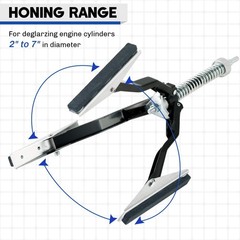 weyleity Engine Cylinder Hone Tool | 2″ to 7″ Diameter Adjustable Deglazer…