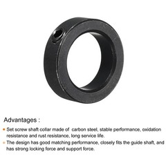 4 Pack Shaft Collar 1″ Bore Carbon Steel Set Screw Black