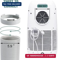 Portable Air Conditioner Exhaust Hose Adapter, 5.9 inch A/C Unit Tube Connector