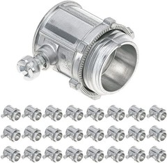 EMT Set Screw Connectors, 1/2″ Zinc Die Cast, 25 Pcs Electrical Conduit Fitting,