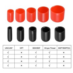 uxcell 100pcs Rubber End Caps 3mm1/8″ ID Vinyl Round Tube Bolt Cap Cover Thre…