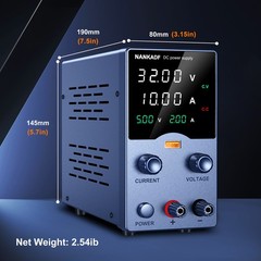 NANKADF DC Adjustable 0-32V 62V 5A 10A Lab Power Supply Variable Bench Switching