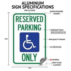 Sign with Number ’17 Heavy Gauge Aluminum Parking Sign Rust Proof