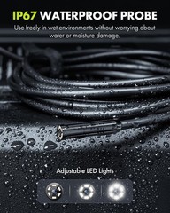 Borescope Inspection Camera 1080P Industrial Endoscope 4.3′ HD Screen 16.5 FT