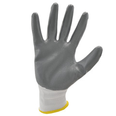 Grey Nitrile Dipped Poly Work Gloves ( 12 Pairs ) 1 Dozen JORESTECH