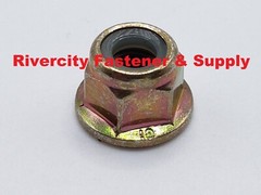 M8-1.25 Nylon Insert Flange Lock Nuts 8mm x 1.25 Flanged Stop Nut 8×1.25 ZY