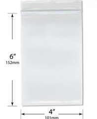 1000 4″ x 6″, 8 Mil Extra Thick Heavy Duty Zipper Reclosable Plastic Bags