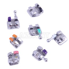 1-50X AZDENT Dental Ortho Monoblock Brackets Braces Mini Roth .018 3-4-5 Hooks