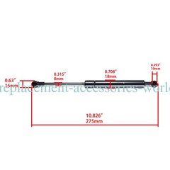 2x Gas Strut Door For John Deere 5220 5320 5420 5520 5603 Tractor AL174358
