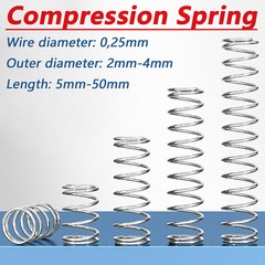 Compression Spring Wire Dia.0.25mm Pressure/ Coil Springs A2 Stainless Steel